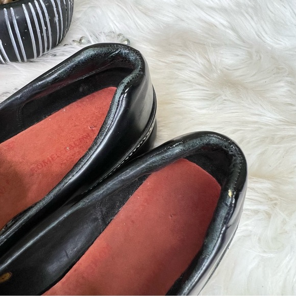 ROMEO PACINI Elegant Black Loafers with White Detailing, 10B - Picture 3 of 8